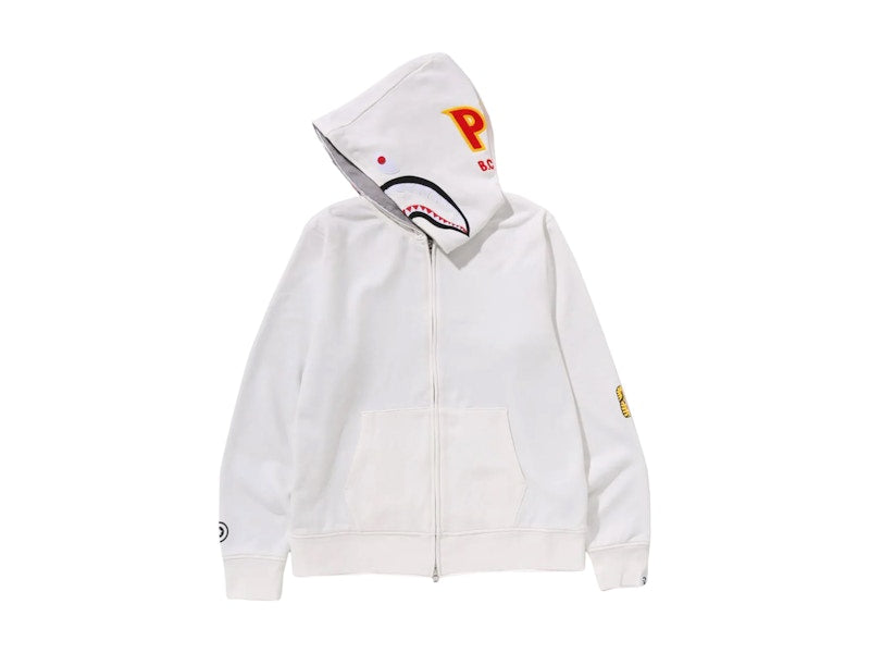 BAPE 2nd Shark Full Zip Hoodie White