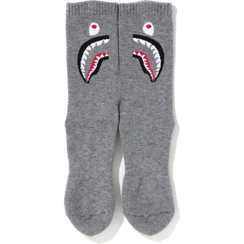 BAPE 2nd Shark Socks Grey