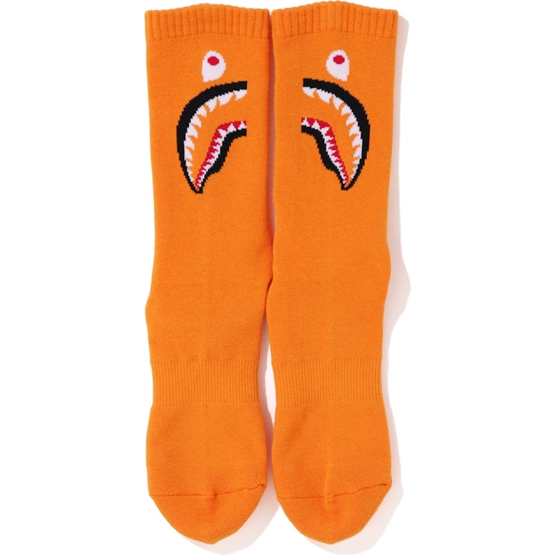 BAPE 2nd Shark Socks Orange