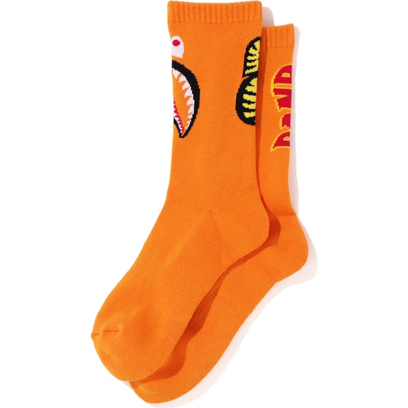 BAPE 2nd Shark Socks Orange