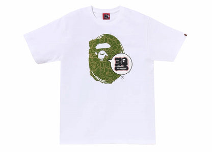 BAPE 30th Anniversary Ape Head Tee White/Green