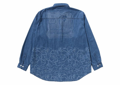 BAPE 30th Anniversary Denim Shirt Light Indigo