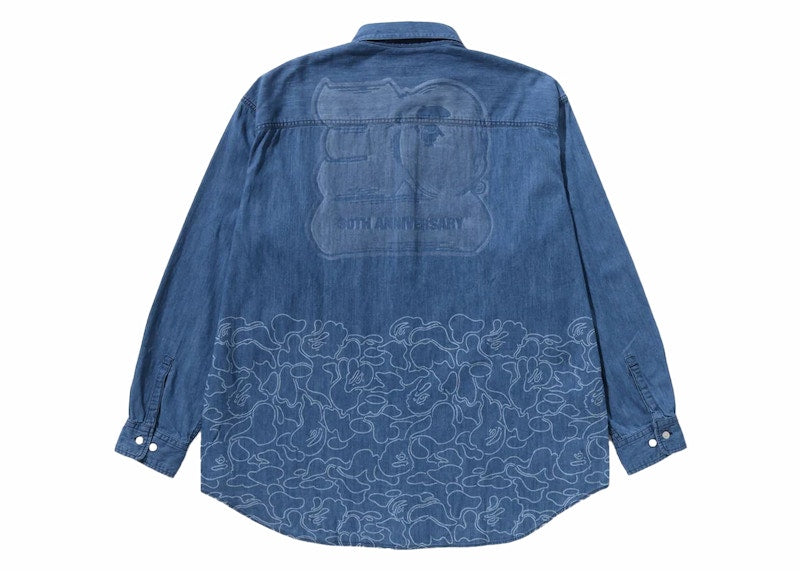 BAPE 30th Anniversary Denim Shirt Light Indigo