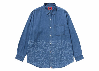 BAPE 30th Anniversary Denim Shirt Light Indigo