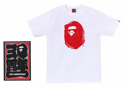 BAPE 30th Anniversary I Tee White/Red