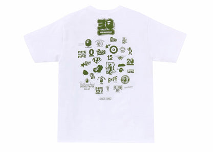 BAPE 30th Anniversary II Tee White/Green