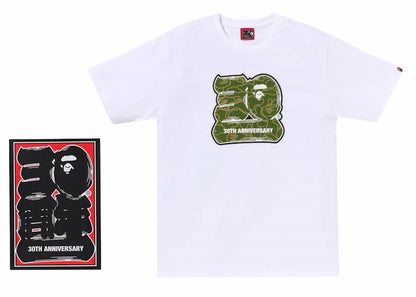 BAPE 30th Anniversary II Tee White/Green