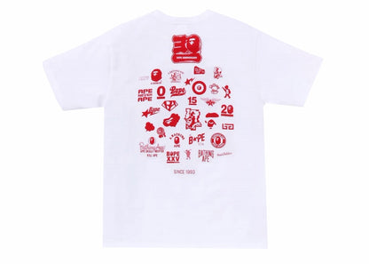 BAPE 30th Anniversary II Tee White/Red