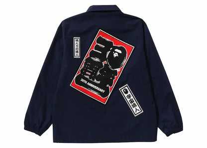 BAPE 30th Anniversary Senjya Fuda Coach Jacket Navy