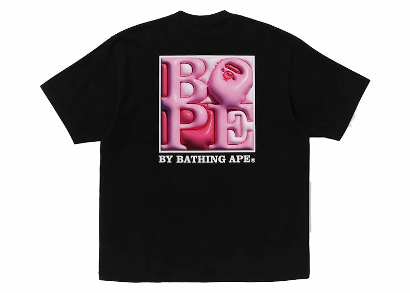 BAPE 3D Art Ape Head Relaxed Fit Tee Black