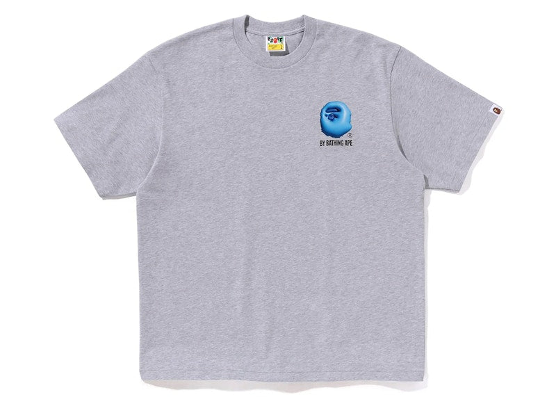 BAPE 3D Art Ape Head Relaxed Fit Tee Gray