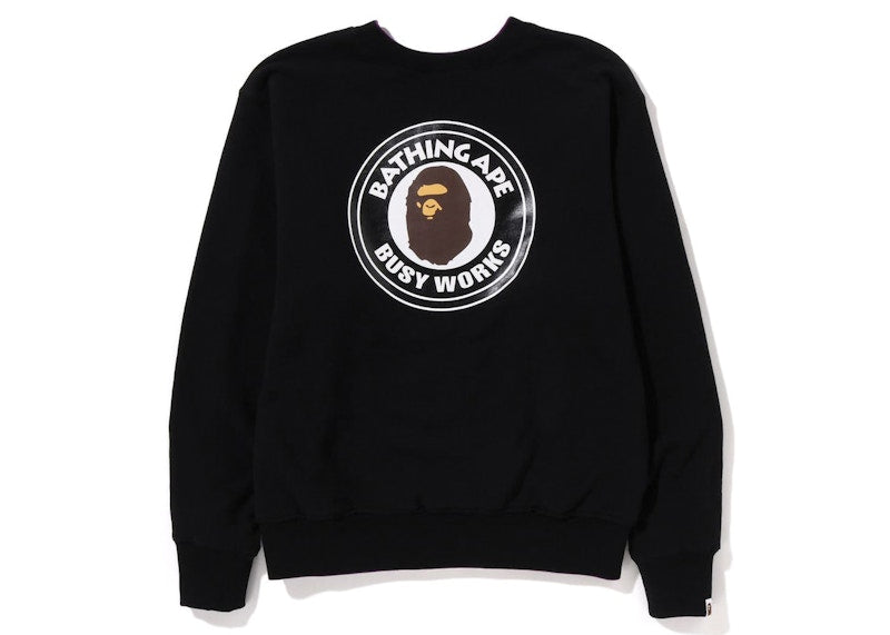 BAPE 4Way Relaxed Fit Crewneck Black Purple