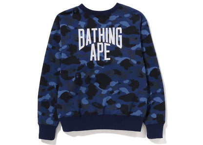 BAPE 4Way Relaxed Fit Crewneck Grey Blue