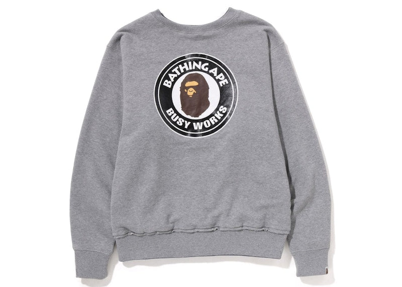 BAPE 4Way Relaxed Fit Crewneck Grey Blue