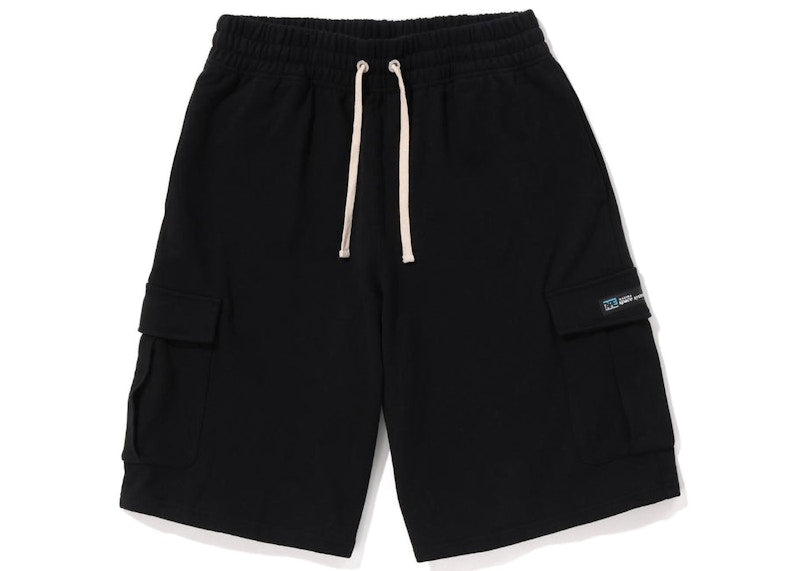 BAPE 6 Pocket Wide Fit Sweat Shorts Black