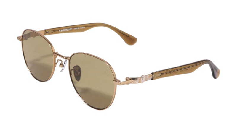 BAPE 7 Sunglasses Gold