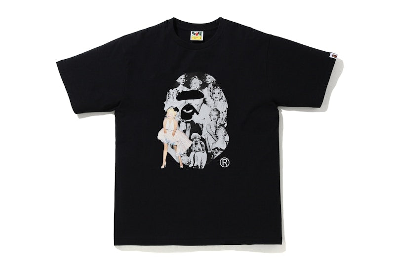 BAPE A BATHING APE x Marilyn Monroe Big Ape Head Tee Black