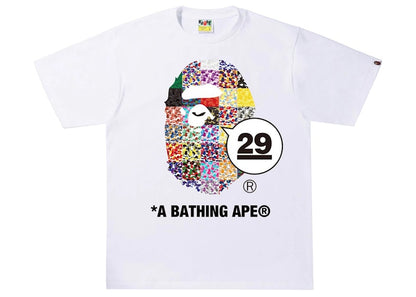 BAPE A Bathing Ape 29th Anniversary Ape Head Tee White