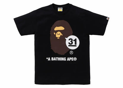BAPE A Bathing Ape 31st Anniversary Ape Head Tee Black