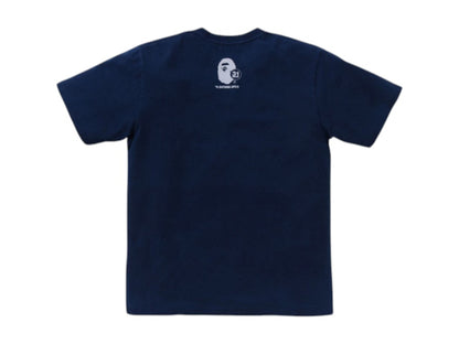 BAPE A Bathing Ape 31st Anniversary Ape Head Tee Indigo