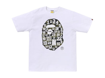BAPE A Bathing Ape 32nd Anniversary 1st Camo Big Ape Head Tee White/Green