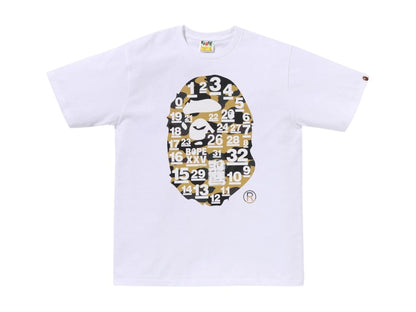 BAPE A Bathing Ape 32nd Anniversary 1st Camo Big Ape Head Tee White/Yellow