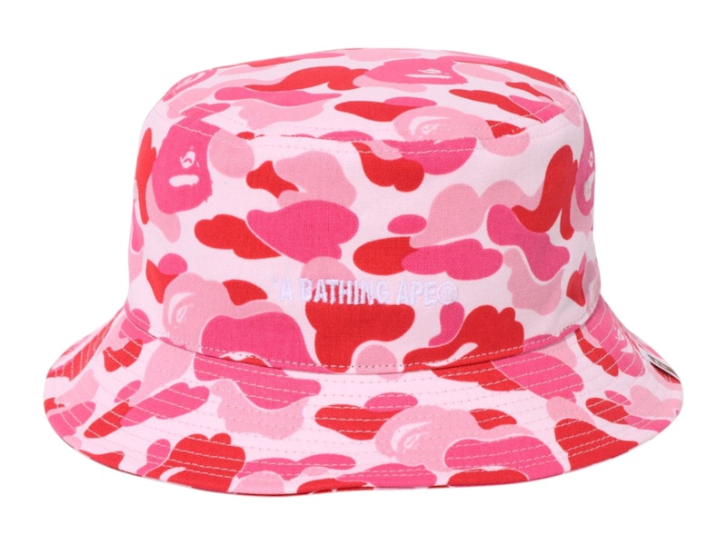 BAPE A Bathing Ape ABC Camo Logo Bucket Hat Pink