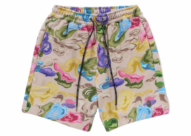 BAPE A Bathing Ape Art Camo Sweat Shorts Multicolor