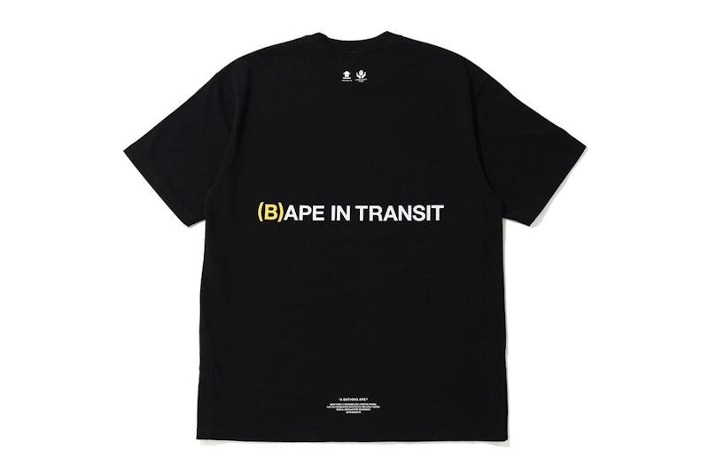 BAPE A Bathing Ape (B)Ape In Transit Ape Head Oversized Tee Black