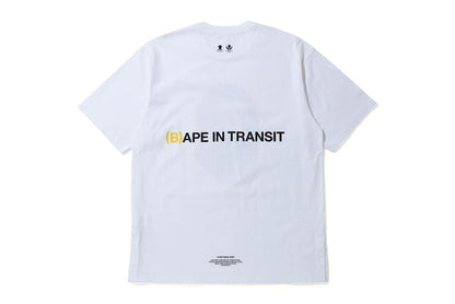BAPE A Bathing Ape (B)Ape In Transit Ape Head Oversized Tee White