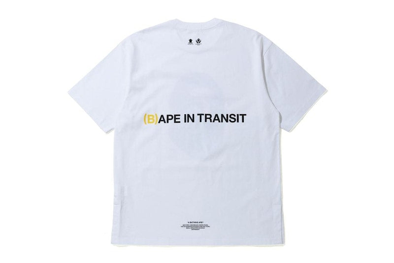 BAPE A Bathing Ape (B)Ape In Transit Ape Head Oversized Tee White