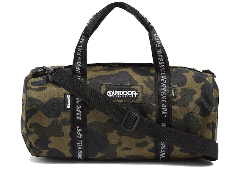 BAPE A Bathing Ape Bape x Outdoor Products 1st Camo Duffel Bag Green