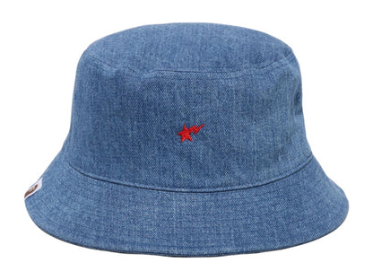 BAPE A Bathing Ape Bapesta Denim Bucket Hat Blue/Light Indigo