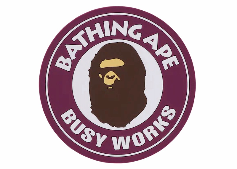 BAPE A Bathing Ape Busy Works Rubber Coaster Purple