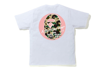 BAPE A Bathing Ape Circle Tee White/Pink
