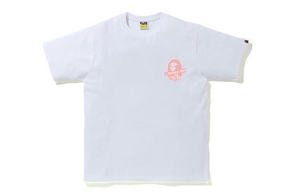 BAPE A Bathing Ape Circle Tee White/Pink