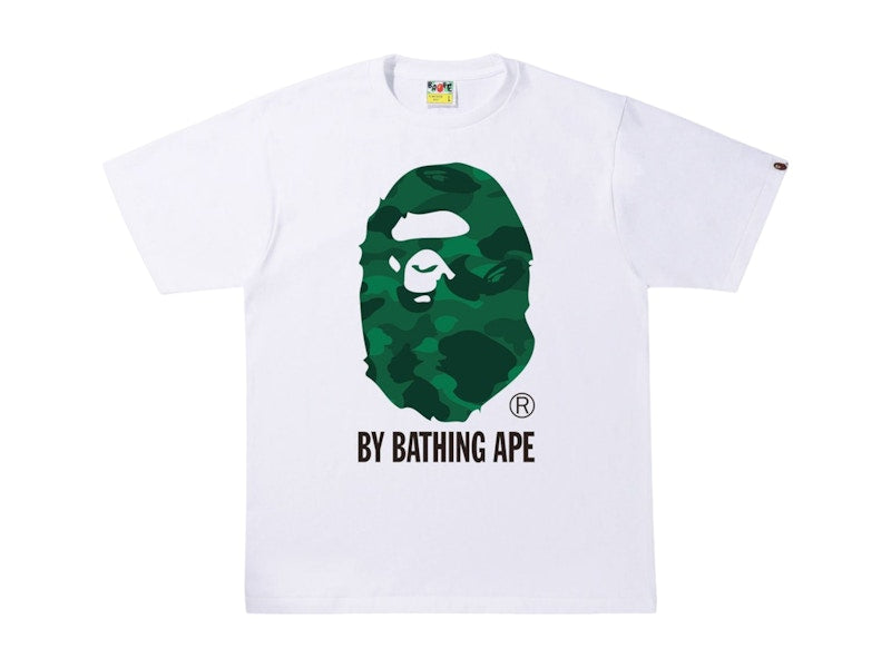 BAPE A Bathing Ape Color Camo C By Bathing Ape Tee White/Green
