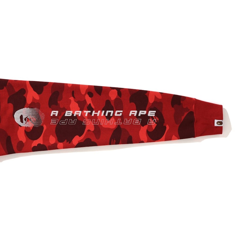 BAPE A Bathing Ape Color Camo Crewneck Red