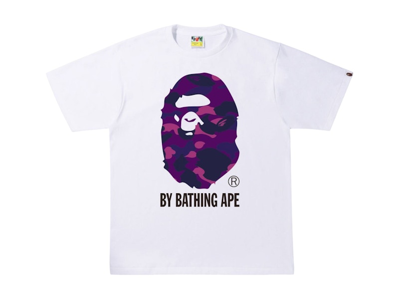 BAPE A Bathing Ape Color Camo Tee White/Purple
