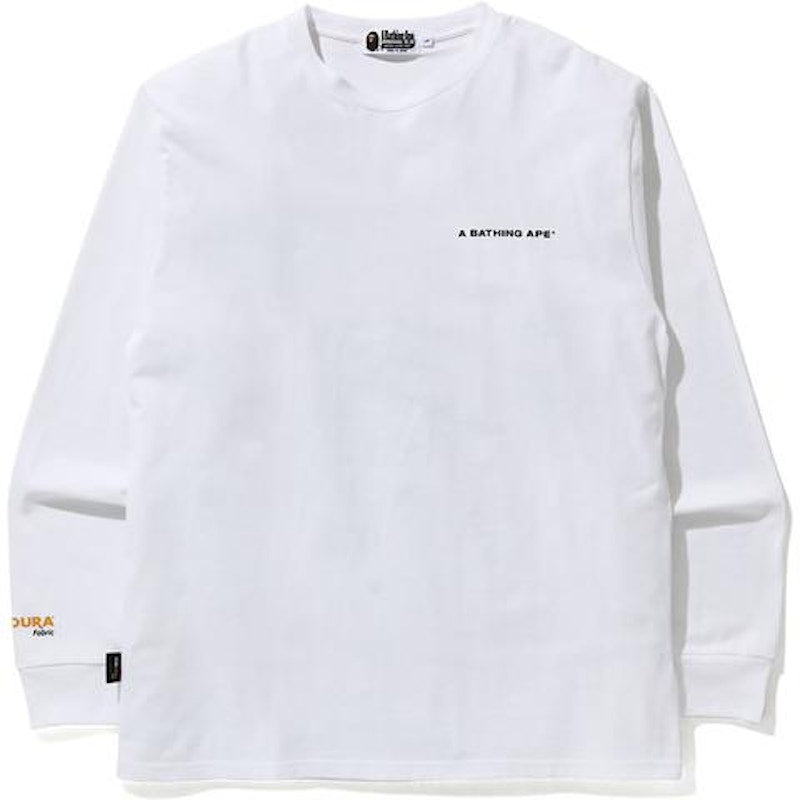 BAPE A Bathing Ape Cordura Wide L/S Tee White