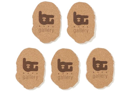 BAPE A Bathing Ape Gallery Cork Coaster Brown