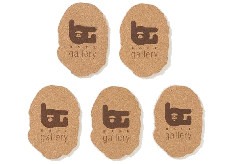 BAPE A Bathing Ape Gallery Cork Coaster Brown