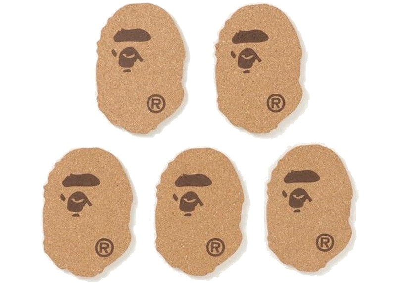 BAPE A Bathing Ape Gallery Cork Coaster Brown