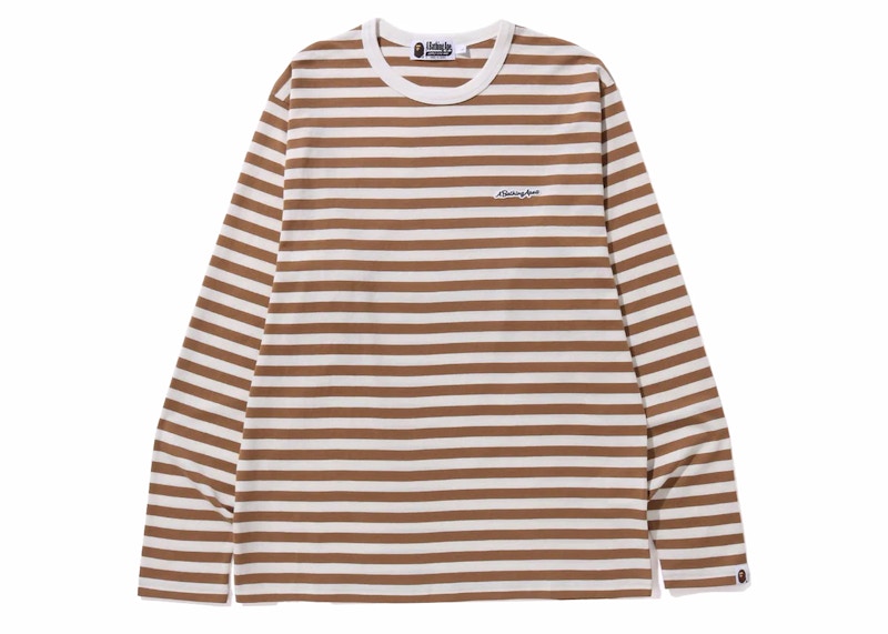 BAPE A Bathing Ape Hoop L/S Tee Brown