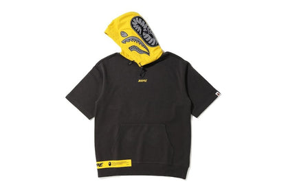 BAPE A Bathing Ape In Transit Shark Short Sleeve Pullover Hoodie Gray
