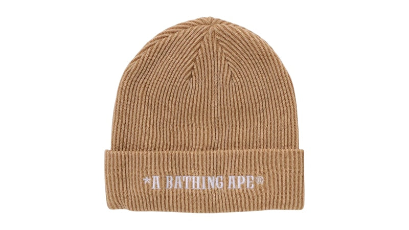 BAPE A Bathing Ape Knit Cap Beige