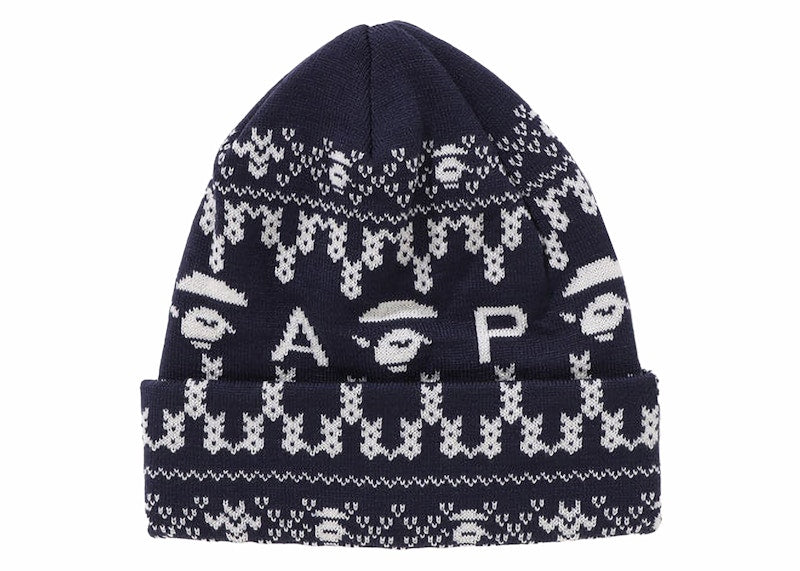 BAPE A Bathing Ape Knit Cap Navy