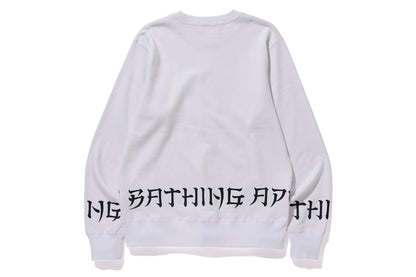 BAPE A Bathing Ape Lettered Crewneck White