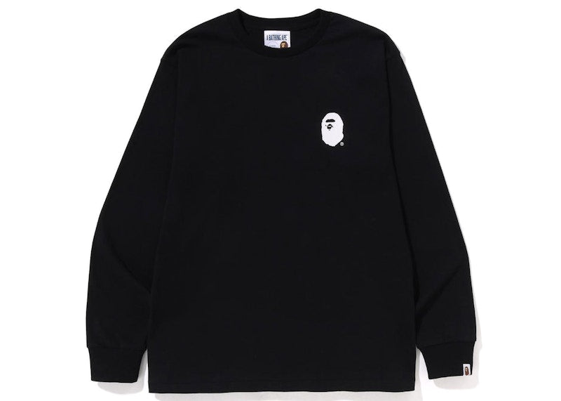 BAPE A Bathing Ape Lettered L/S Tee Black