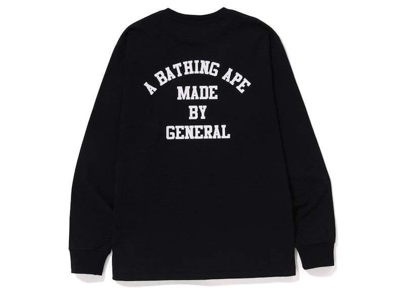 BAPE A Bathing Ape Lettered L/S Tee Black